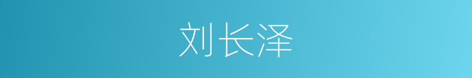 刘长泽的同义词