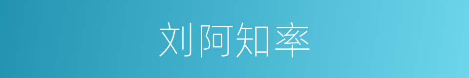 刘阿知率的同义词