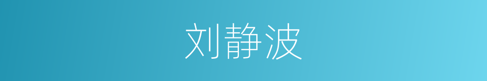 刘静波的同义词