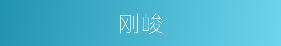 刚峻的意思