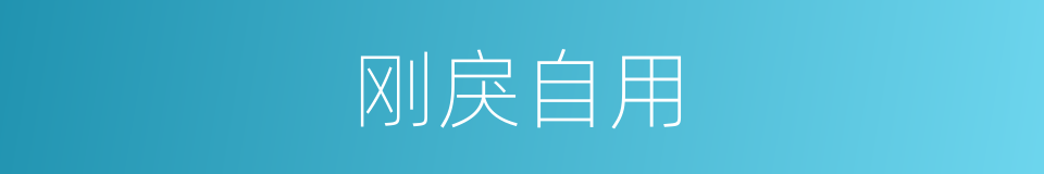 刚戾自用的同义词