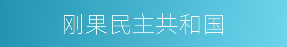 刚果民主共和国的同义词