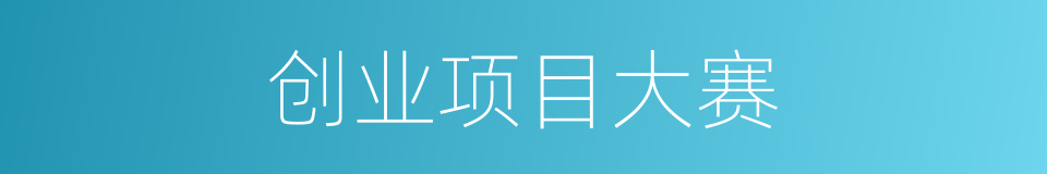 创业项目大赛的同义词