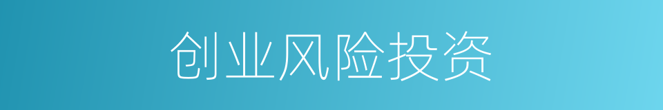 创业风险投资的同义词