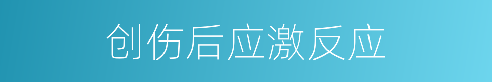 创伤后应激反应的同义词