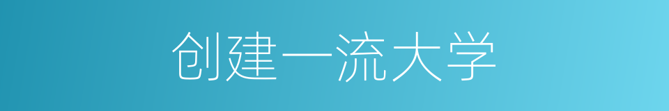 创建一流大学的同义词