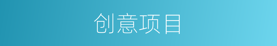 创意项目的同义词