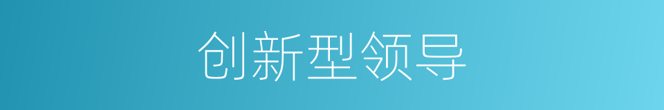 创新型领导的同义词