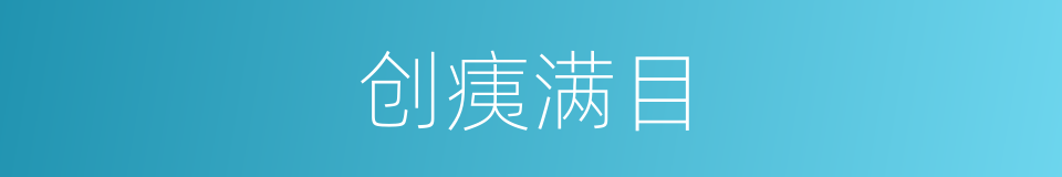 创痍满目的同义词