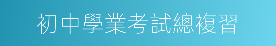 初中學業考試總複習的同義詞