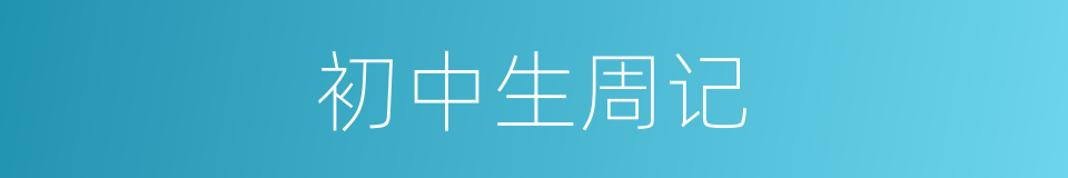 初中生周记的同义词