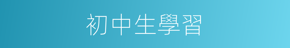 初中生學習的同義詞