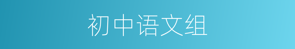 初中语文组的同义词
