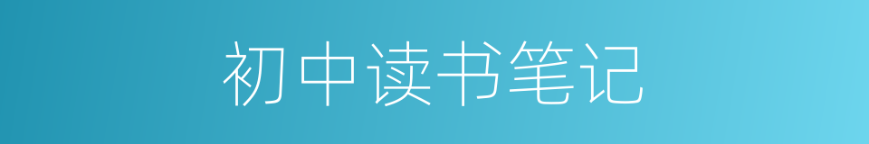 初中读书笔记的同义词
