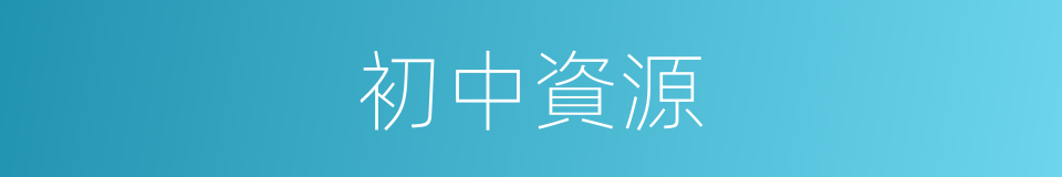 初中資源的同義詞
