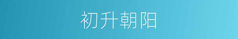 初升朝阳的同义词