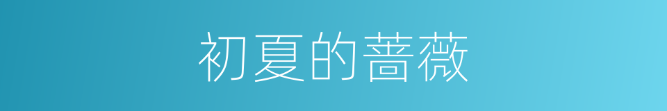 初夏的蔷薇的同义词