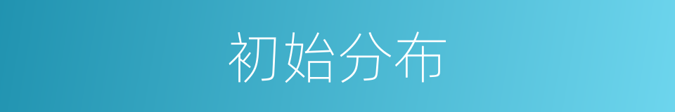 初始分布的同义词