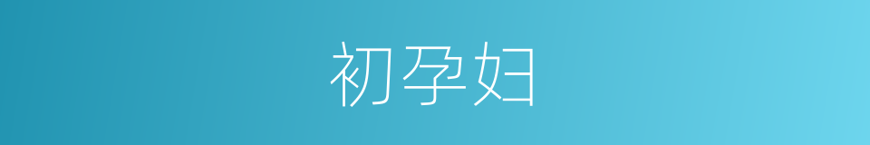 初孕妇的同义词
