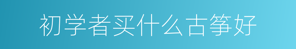 初学者买什么古筝好的同义词