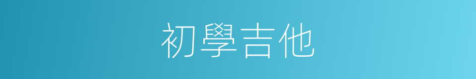 初學吉他的同義詞