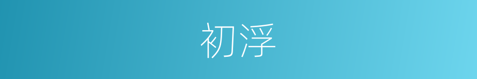 初浮的同义词