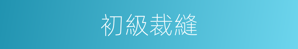 初級裁縫的同義詞
