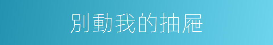 別動我的抽屜的同義詞