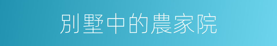 別墅中的農家院的同義詞