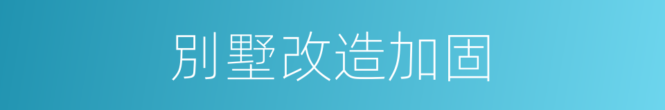 別墅改造加固的同義詞