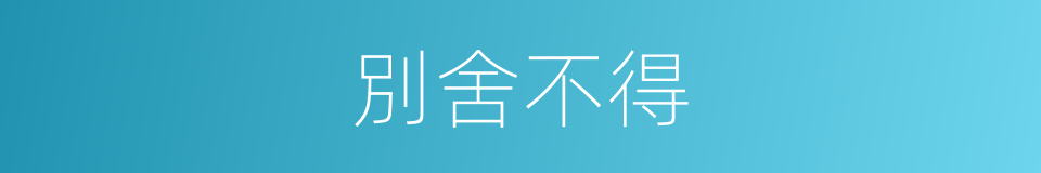 別舍不得的同義詞