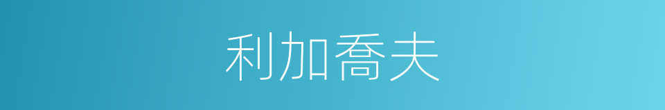 利加喬夫的同義詞