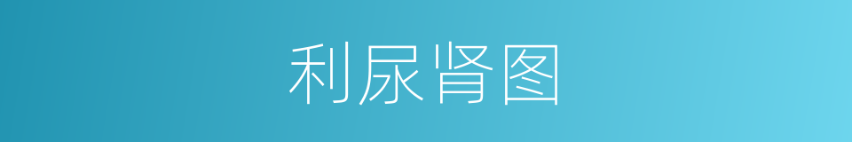 利尿肾图的同义词