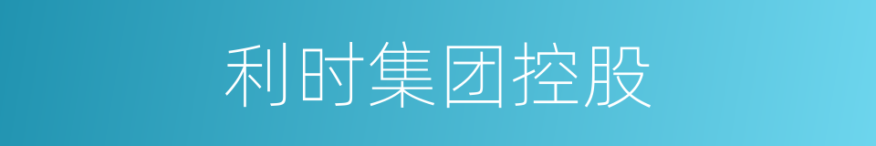 利时集团控股的同义词