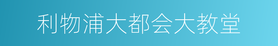 利物浦大都会大教堂的同义词