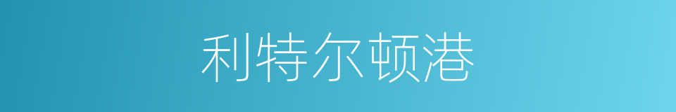利特尔顿港的同义词