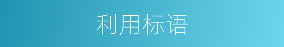 利用标语的同义词
