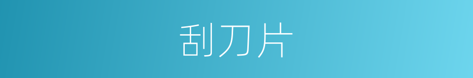 刮刀片的同义词