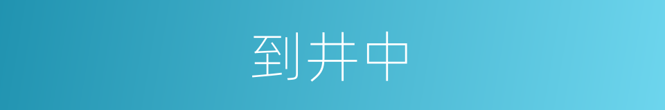 到井中的同义词