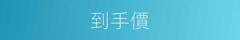 到手價的同義詞