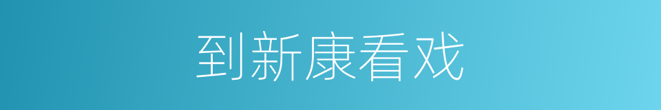 到新康看戏的同义词