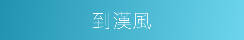到漢風的同義詞