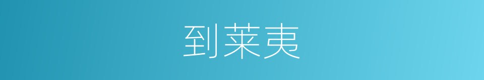 到莱夷的同义词