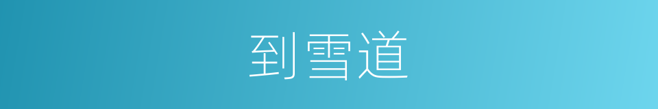到雪道的同义词