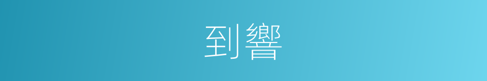 到響的同義詞