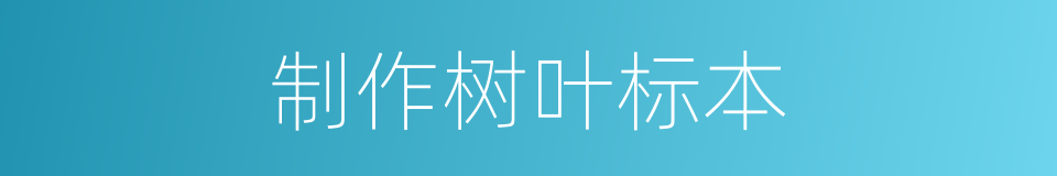 制作树叶标本的同义词
