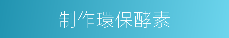 制作環保酵素的同義詞