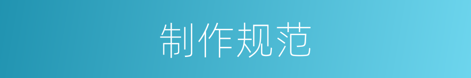 制作规范的同义词