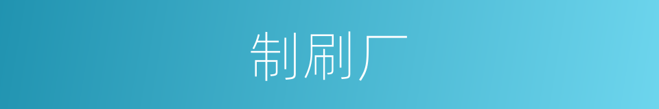 制刷厂的同义词