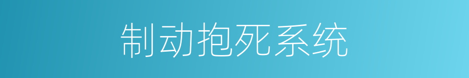 制动抱死系统的同义词